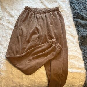 Brandy Melville Brown Fleece Joggers for Kids